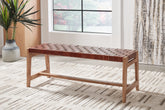 Warmstead Furniture - Ashley Furniture - Lemmund Accent Bench - Accent Bench / Natural/Brown / 48"W x 16"D x 18"H - A3000682